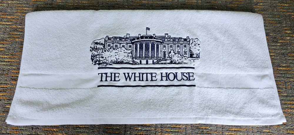 New White House Bath Towel Embroidered 48" by 26"